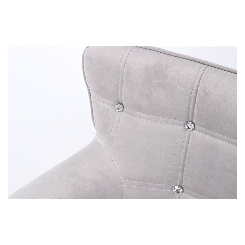 Steel velvet chair gold base