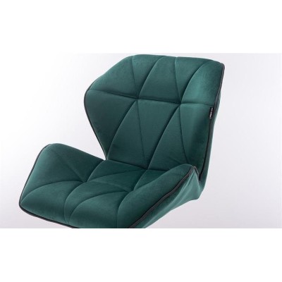 HOKER CRONO  BUTELKOWA ZIELEŃ WELUR ZŁOTA PODSTAWA -Fotele Welurowe- 