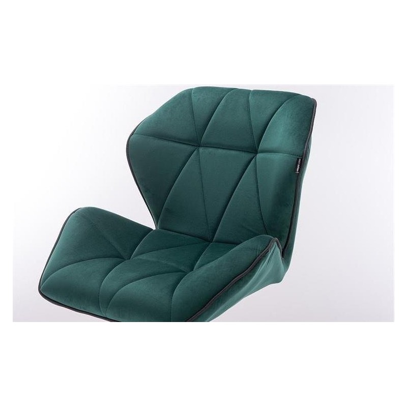 HOKER CRONO  BUTELKOWA ZIELEŃ WELUR ZŁOTA PODSTAWA -Fotele Welurowe- 