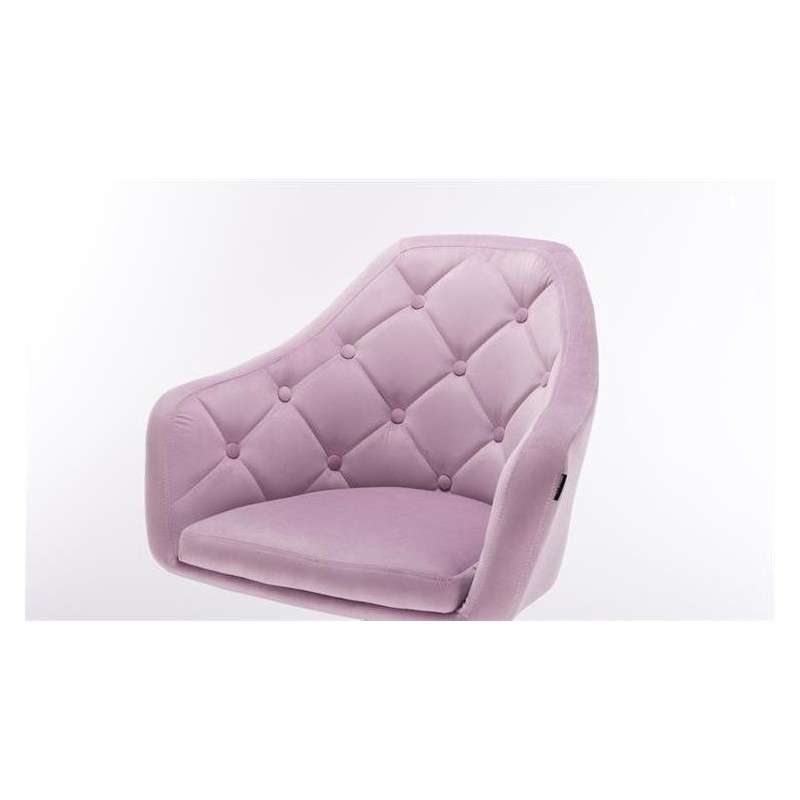 Lavender velvet chair gold casters