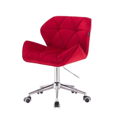 Petyr red velour cosmetic chair