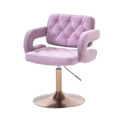 HOKER SURF  WRZOSOWY WELUR ZŁOTA PODSTAWA -Hokery barowe- 