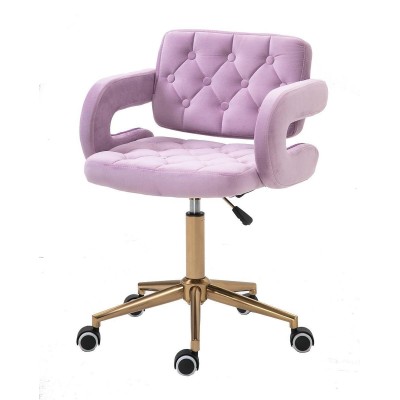 HOKER SURF K WRZOSOWY WELUR ZŁOTA PODSTAWA -Hokery barowe- 