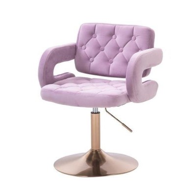 HOKER SURF N WRZOSOWY WELUR ZŁOTA PODSTAWA -Hokery barowe- 