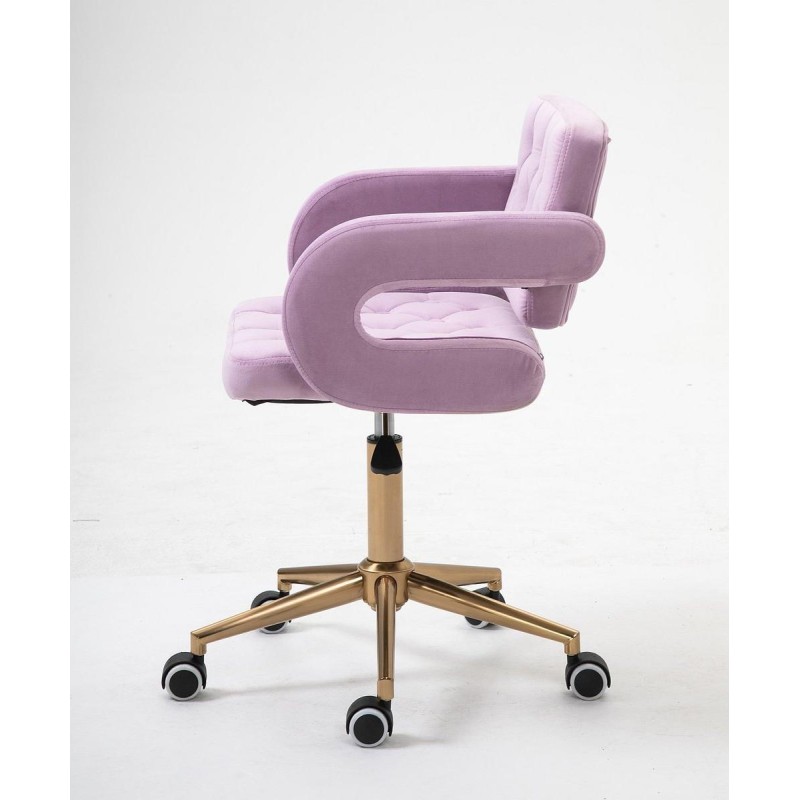 HOKER SURF K WRZOSOWY WELUR ZŁOTA PODSTAWA -Hokery barowe- 