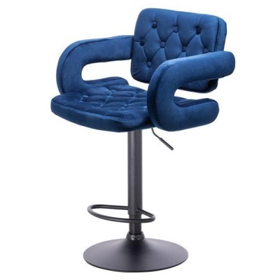 Dark sea velour cosmetic chair