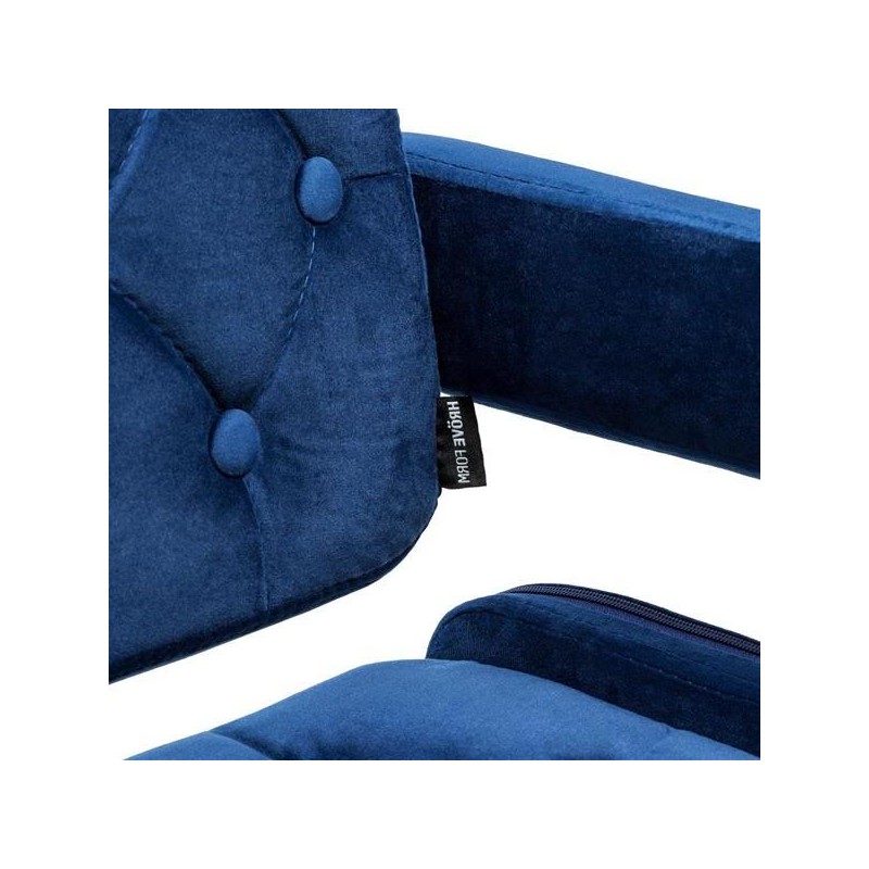 Krzesło welurowe ciemne morze