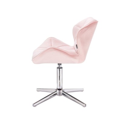 Powder pink velvet cosmetic chair