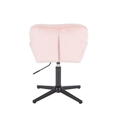 Welurowe krzesło kosmetyczne pudrowy róż