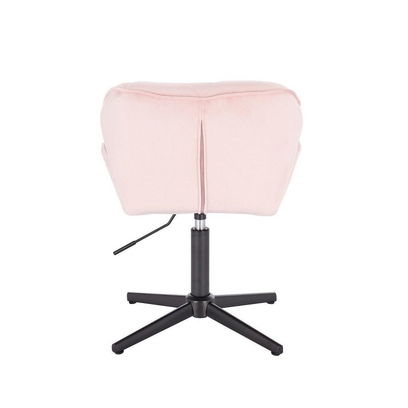 Welurowe krzesło kosmetyczne pudrowy róż