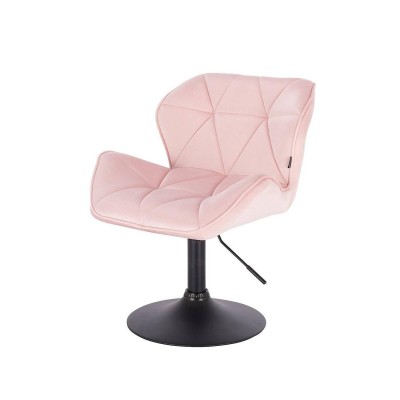 Powder-pink velour cosmetic chair