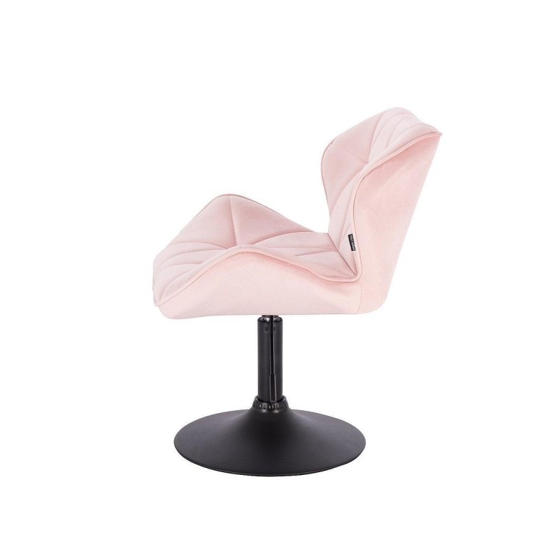Powder pink velvet salon chair