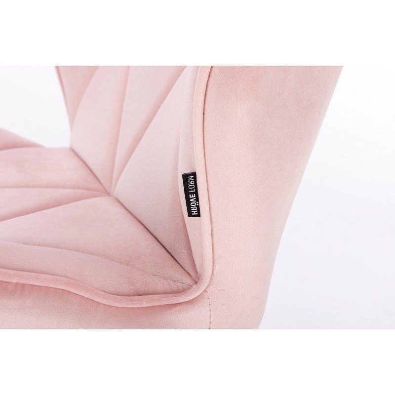 Powder-pink velvet cosmetic chair