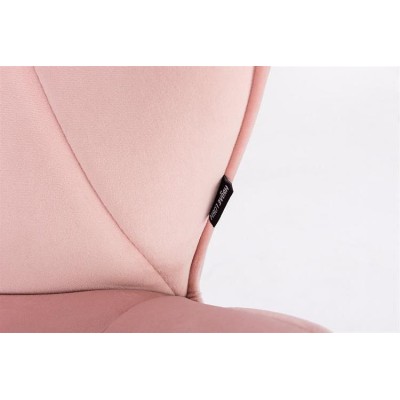 HOKER CRONO  PUDROWY RÓŻ WELUR ZŁOTA PODSTAWA -Meble- 