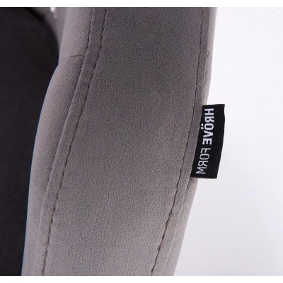 FOTEL BLERM  CRISTAL  GRAFITOWY WELUR ZŁOTA PODSTAWA -Fotele Welurowe- 