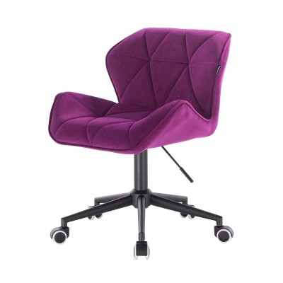 FOTEL PETYR K FUKSJA WELUR CZARNA PODSTAWA -Fotele Welurowe- 