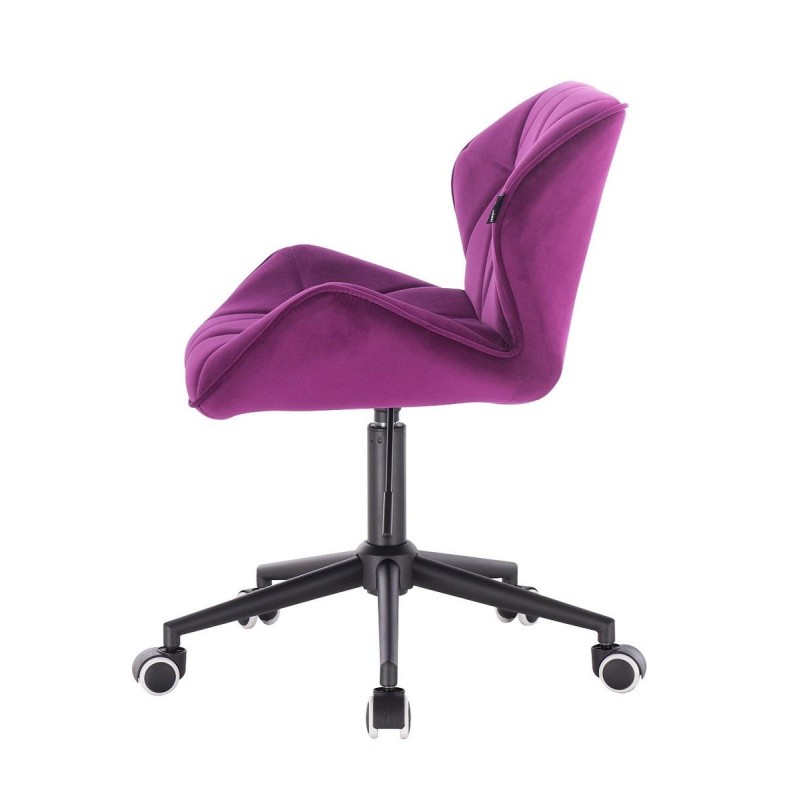 FOTEL PETYR K FUKSJA WELUR CZARNA PODSTAWA -Fotele Welurowe- 