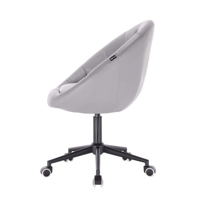 Gray eco-leather cosmetic chair casters