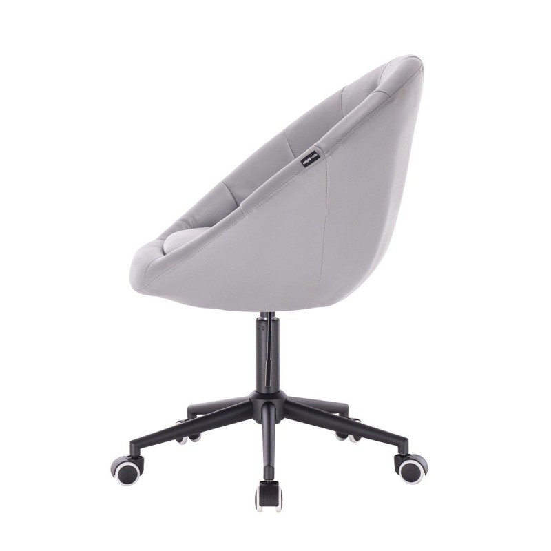 Gray eco-leather cosmetic chair casters