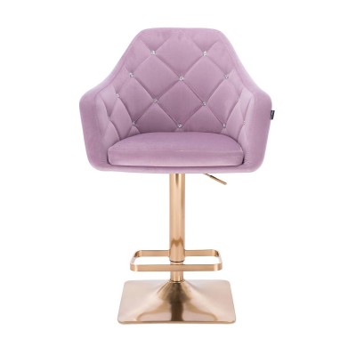 FOTEL BLERM  CRISTAL KW WRZOSOWY WELUR ZŁOTA PODSTAWA -Fotele Welurowe- 