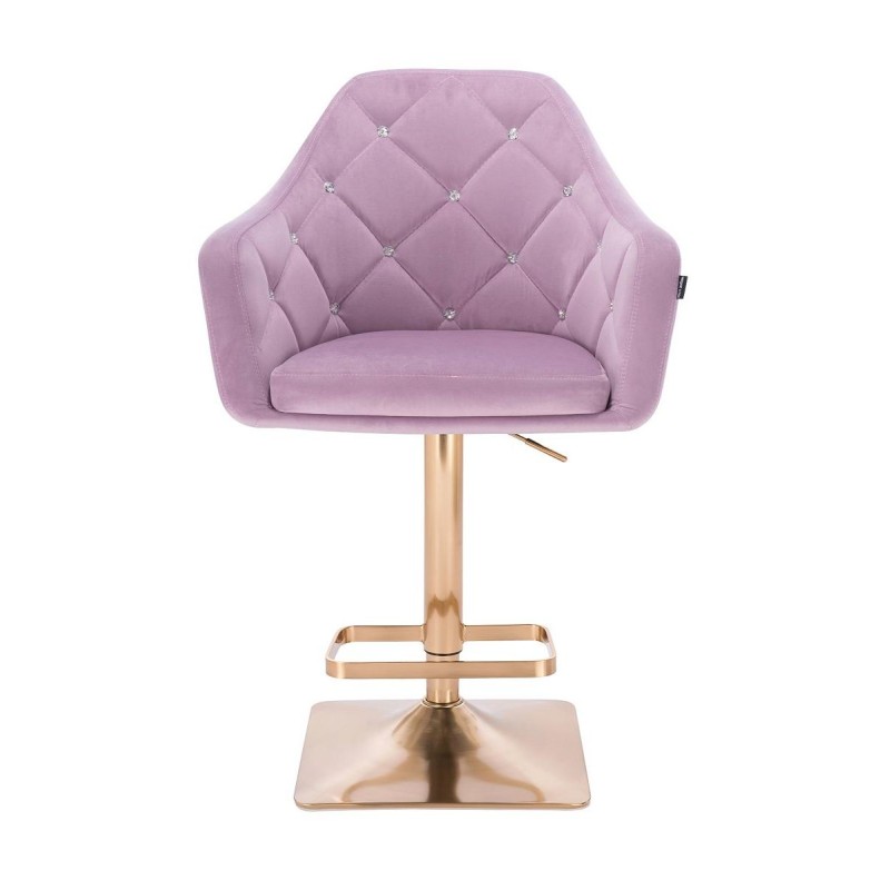 FOTEL BLERM  CRISTAL KW WRZOSOWY WELUR ZŁOTA PODSTAWA -Fotele Welurowe- 