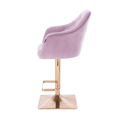 FOTEL BLERM  CRISTAL KW WRZOSOWY WELUR ZŁOTA PODSTAWA -Fotele Welurowe- 