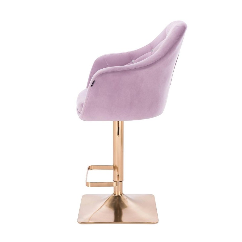 FOTEL BLERM  CRISTAL KW WRZOSOWY WELUR ZŁOTA PODSTAWA -Fotele Welurowe- 