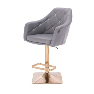 FOTEL BLINK KW SZARY ZŁOTA PODSTAWA -Inne- 