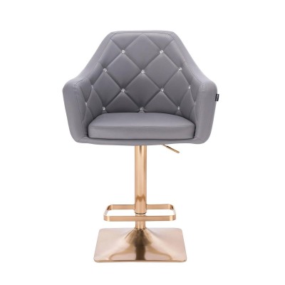 FOTEL BLINK KW SZARY ZŁOTA PODSTAWA -Inne- 