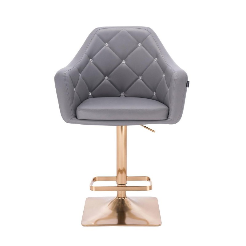 FOTEL BLINK KW SZARY ZŁOTA PODSTAWA -Inne- 