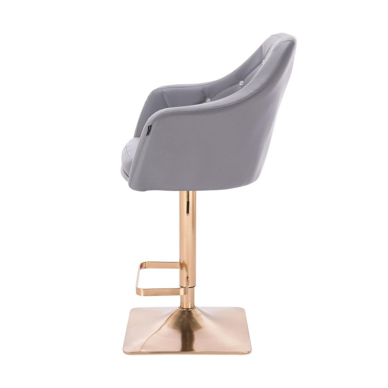 FOTEL BLINK KW SZARY ZŁOTA PODSTAWA -Inne- 