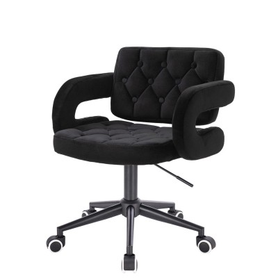 HOKER SURF K CZARNY WELUR CZARNA PODSTAWA -Hokery barowe- 