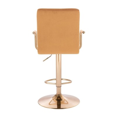 Honey velour cosmetic chair gold