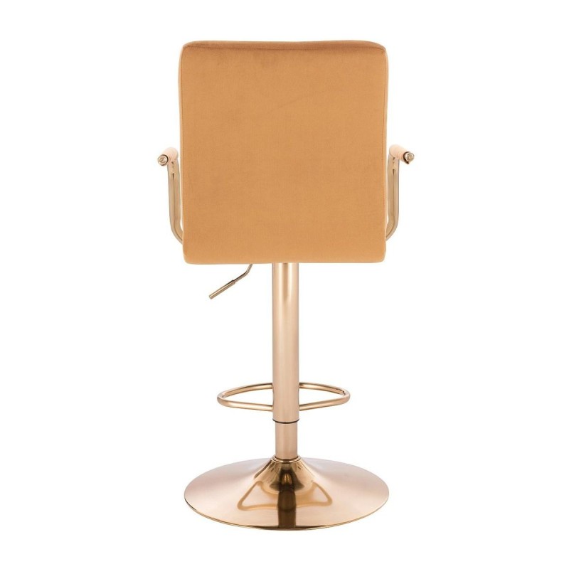 Honey velour cosmetic chair gold