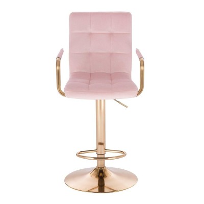 Powder pink velvet cosmetic chair