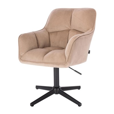 HOKER PEDRO MI CROSS LATTE WELUR CZARNA PODSTAWA -Fotele Welurowe- 