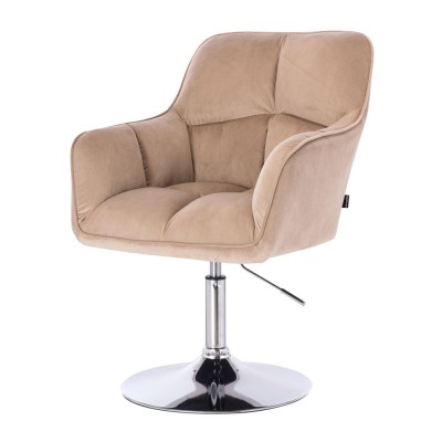 HOKER PEDRO MI N LATTE WELUR CHROMOWANA PODSTAWA -Fotele Welurowe- 