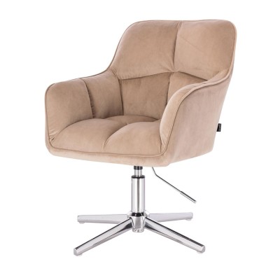 HOKER PEDRO MI CROSS LATTE WELUR CHROMOWANA PODSTAWA -Fotele Welurowe- 