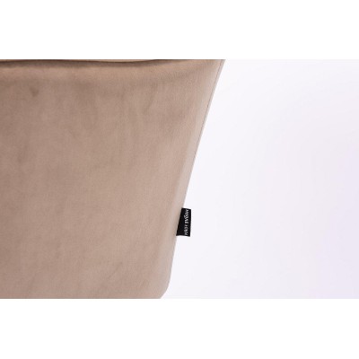 Latte velvet cosmetic chair cross-base