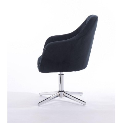 FOTEL BLINK  CROSS CZARNY WELUR -Fotele Welurowe- 