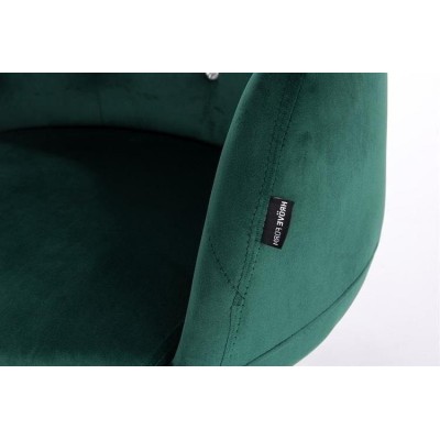 FOTEL BARDO K BUTELKOWA ZIELEŃ WELUR CHROMOWANA  PODSTAWA -Fotele Welurowe- 