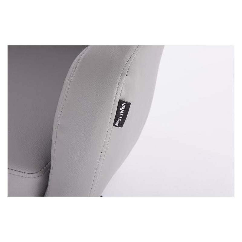 Gray eco-leather chair chrome cross