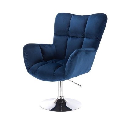 FOTEL PEDRO N CIEMNE MORZE WELUR -Fotele Welurowe- 