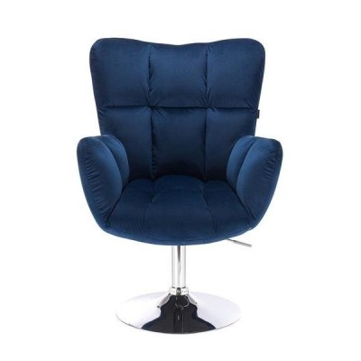 FOTEL PEDRO N CIEMNE MORZE WELUR -Fotele Welurowe- 