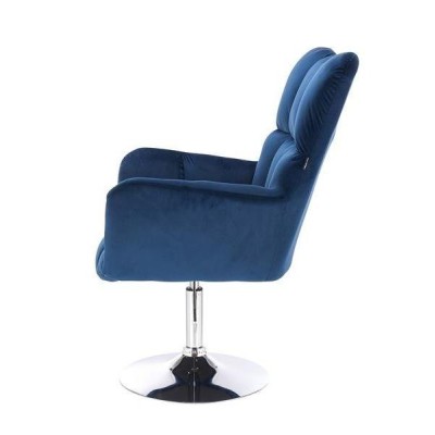 FOTEL PEDRO N CIEMNE MORZE WELUR -Fotele Welurowe- 