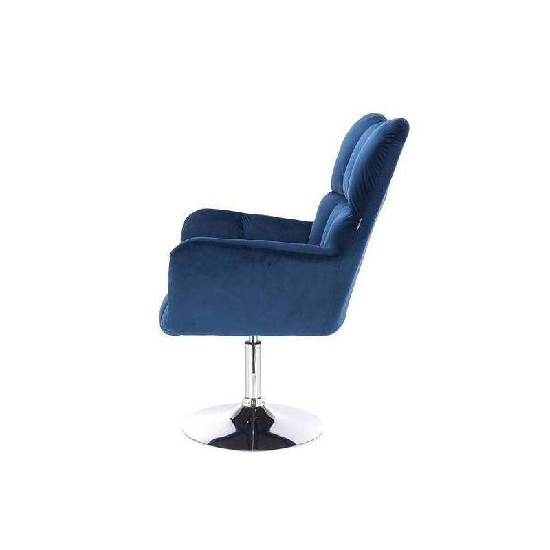 FOTEL PEDRO N CIEMNE MORZE WELUR -Fotele Welurowe- 