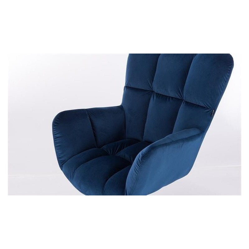 FOTEL PEDRO N CIEMNE MORZE WELUR -Fotele Welurowe- 