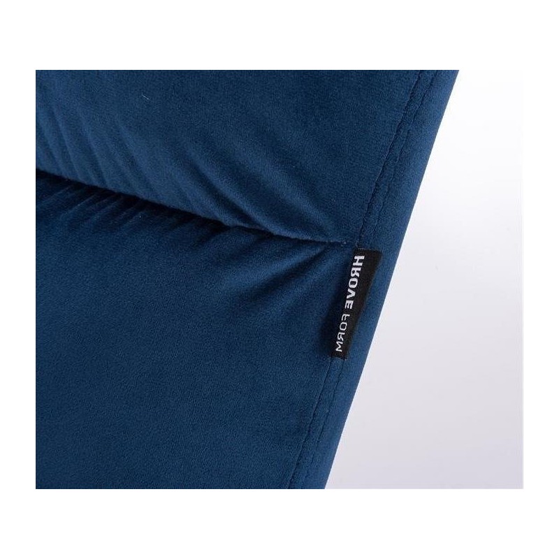 FOTEL PEDRO CROSS CIEMNE MORZE WELUR -Fotele Welurowe- 