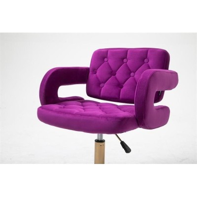 HOKER SURF N FUKSJA WELUR ZŁOTA PODSTAWA -Hokery barowe- 