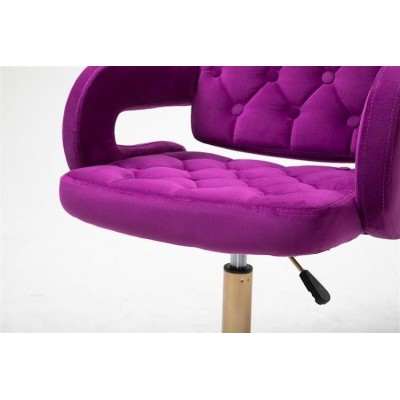 HOKER SURF N FUKSJA WELUR ZŁOTA PODSTAWA -Hokery barowe- 